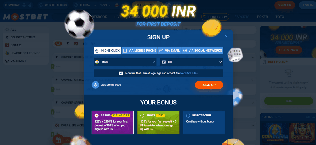 Specifika přihlášení a registrace do mobilní aplikace Mostbet CZ